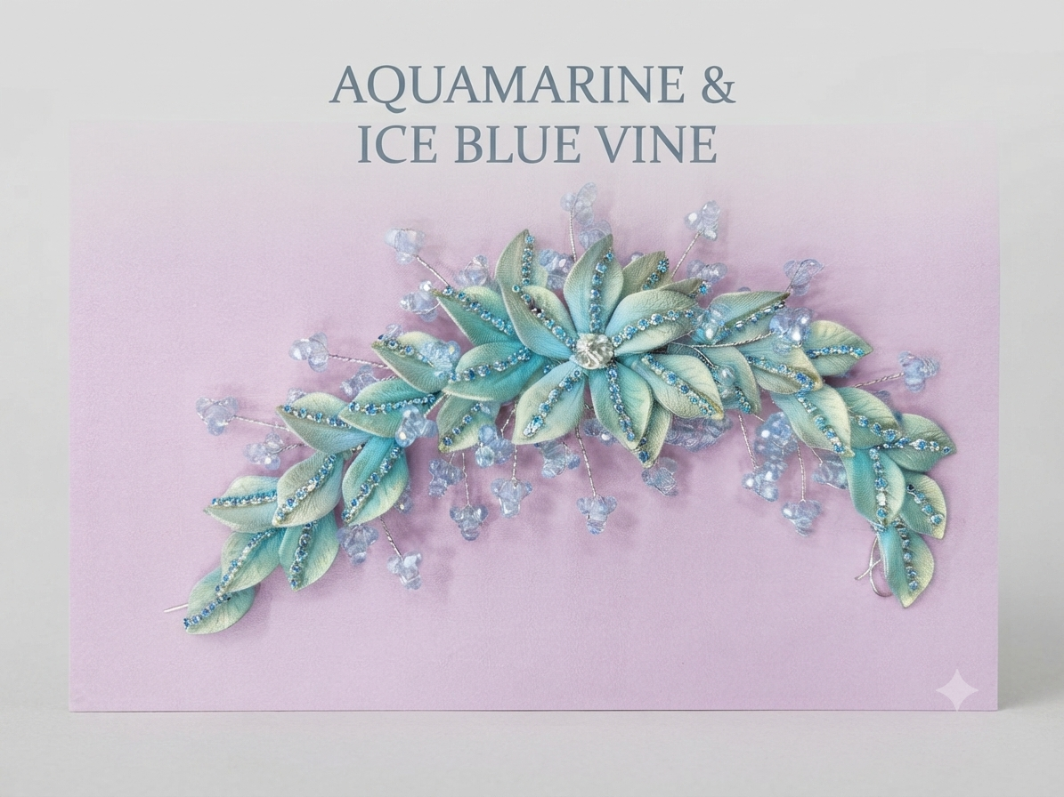 Handcrafted Floral & Rhinestone Hair Vine hair accessories