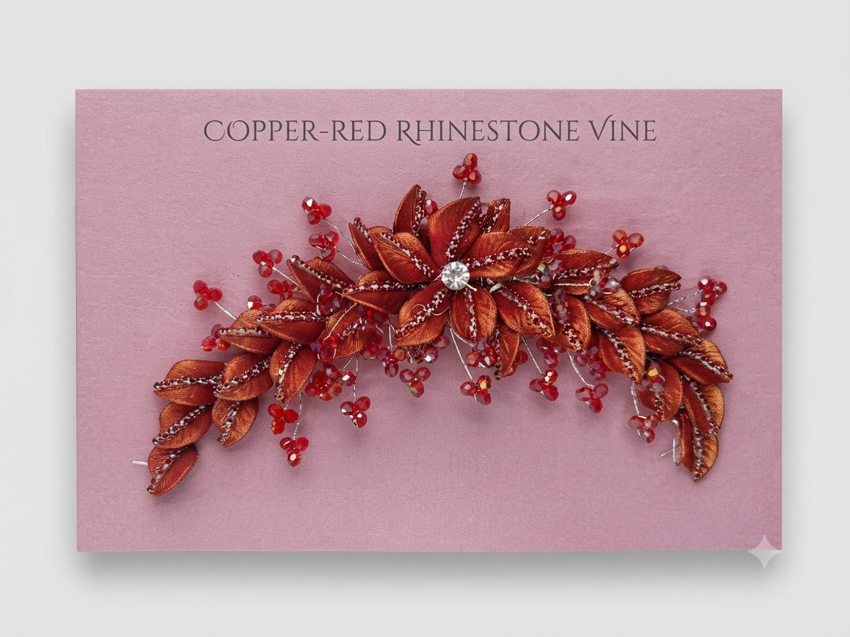 Handcrafted Floral & Rhinestone Hair Vine hair accessories