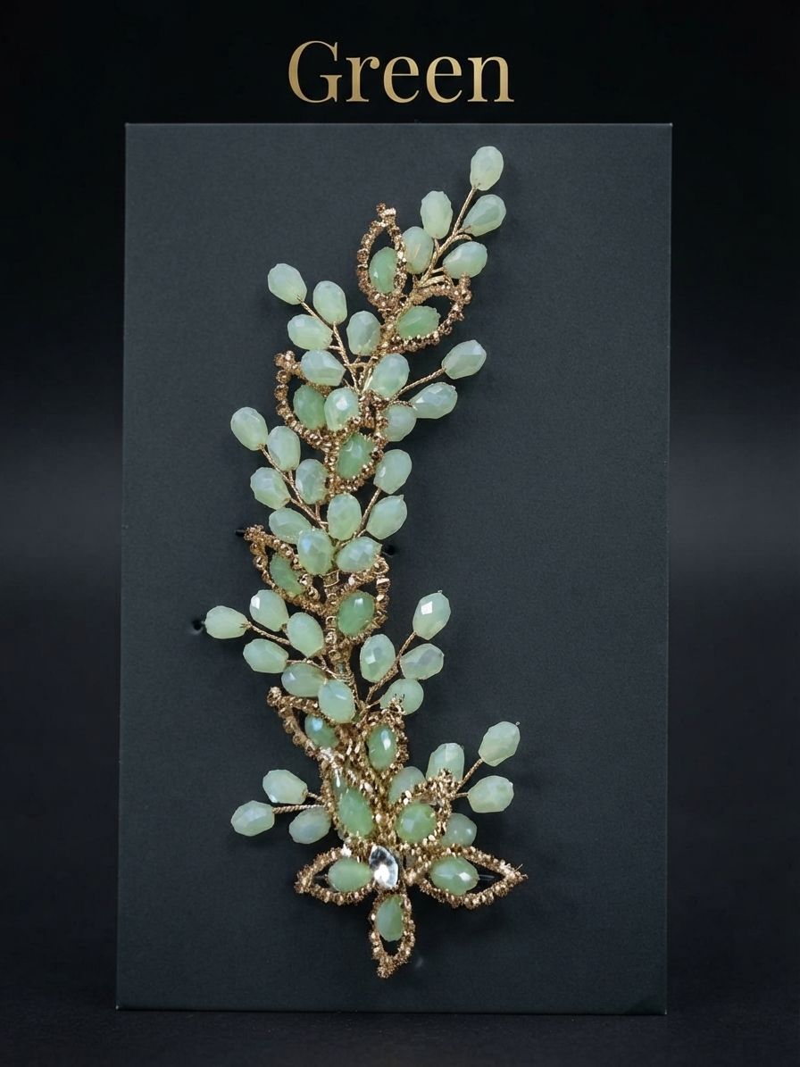 Exquisite Crystal & Floral Branch Hair Vine hair veni