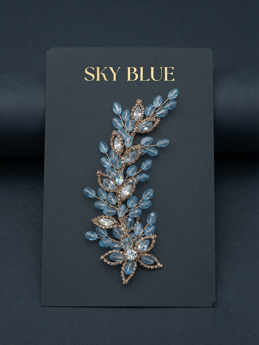 Exquisite Crystal & Floral Branch Hair Vine hair veni