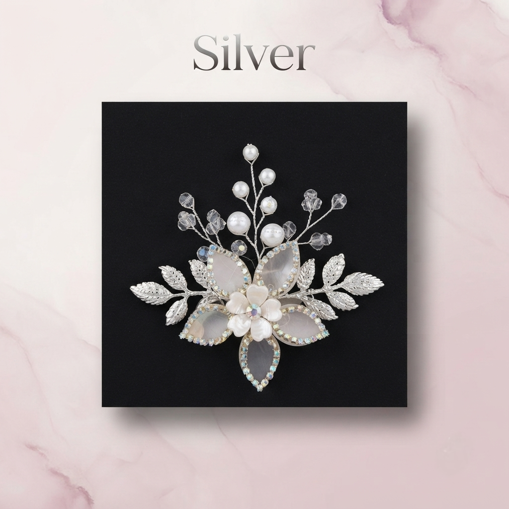 Elegance Blossom Crystal & Pearl Hair Clip