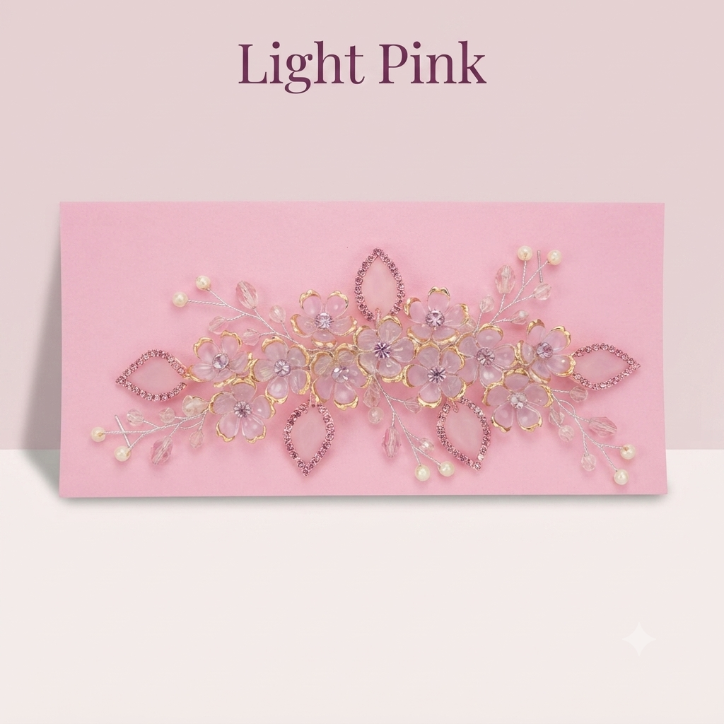 Mayur Creation Ethereal Crystal & Petal Floral Hair Vine