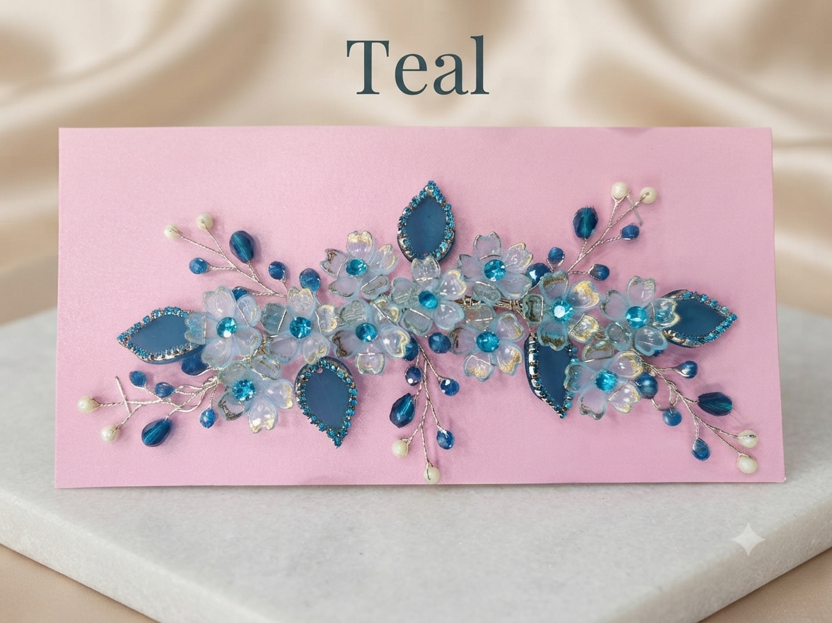Mayur Creation Ethereal Crystal & Petal Floral Hair Vine