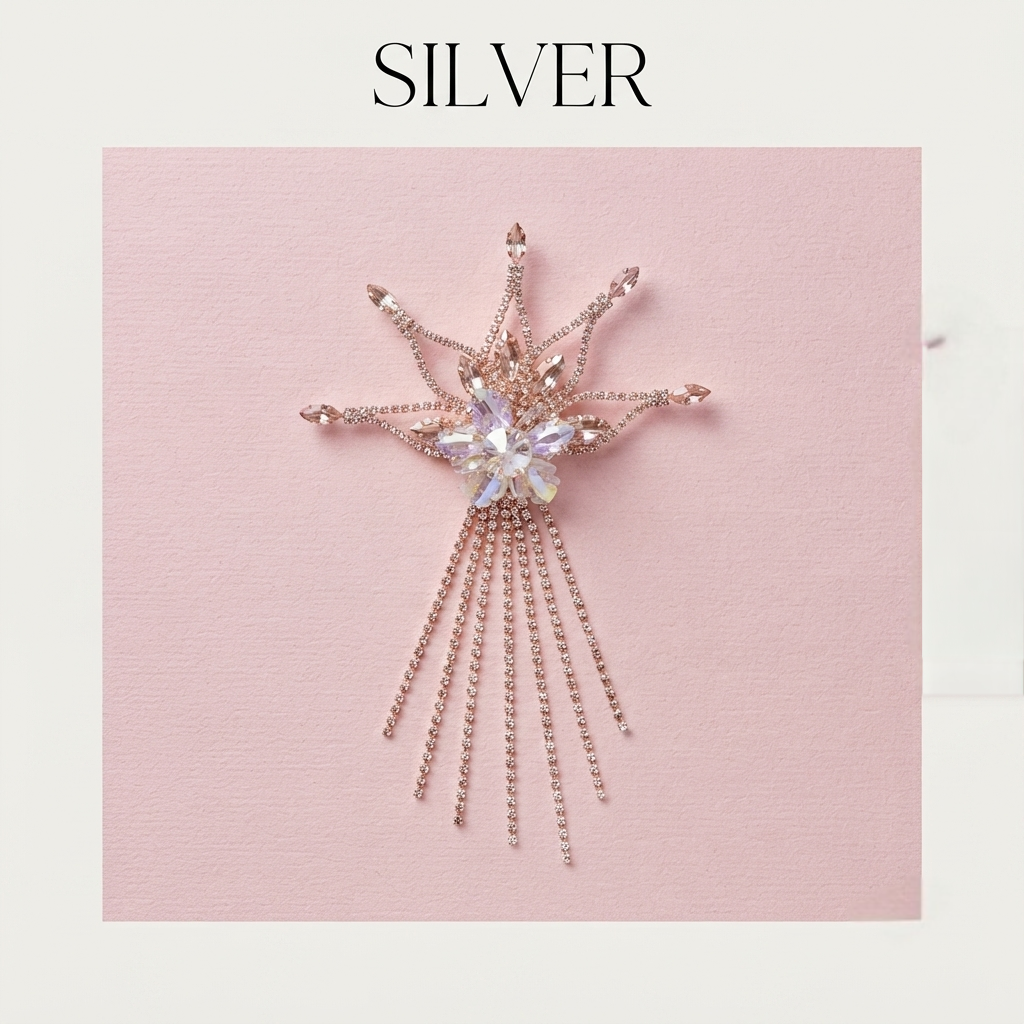 Celestial Blossom Crystal Cascading Hair Pin hair accessories