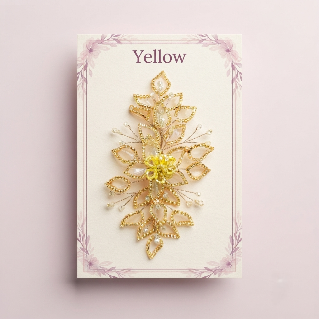 Ethereal Bloom Beaded Floral Hair Motif Clip hair accessories 1010