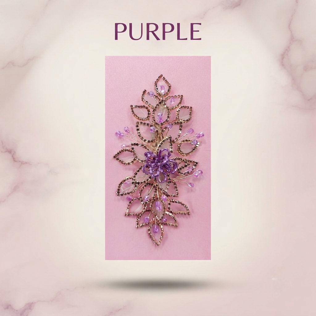 Ethereal Bloom Beaded Floral Hair Motif Clip hair accessories 1010