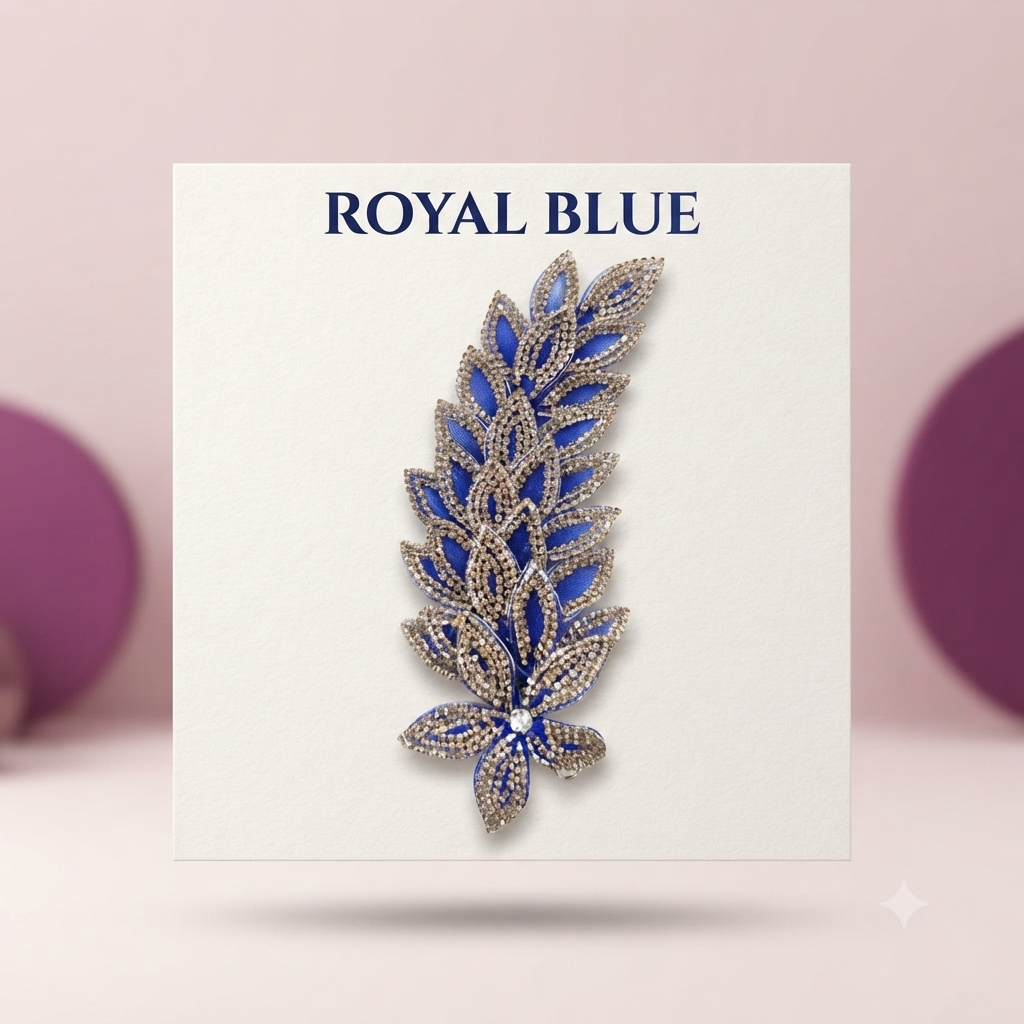 Aurelia Crystal Leaf Cascade Bridal Hair Piece
