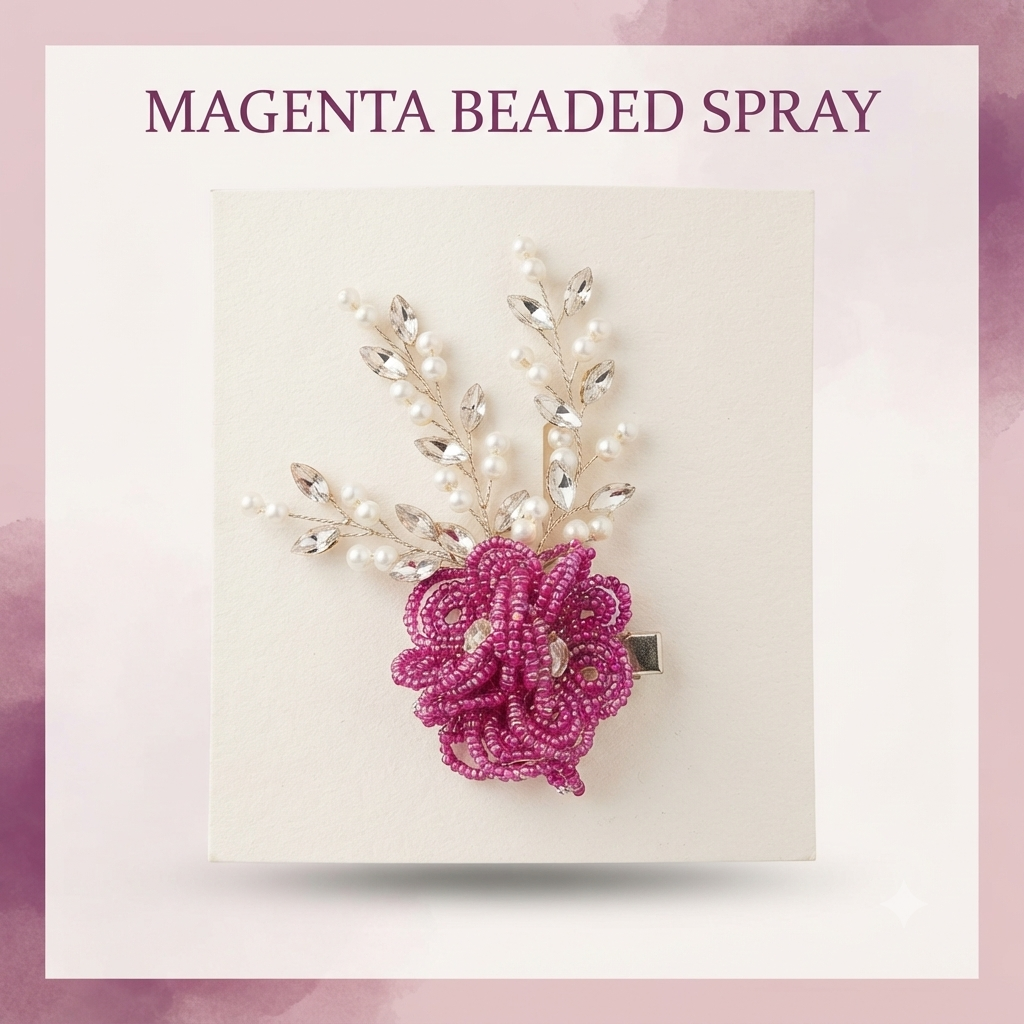 Radiant Artisan Floral Beaded & Crystal trending Hair accessories