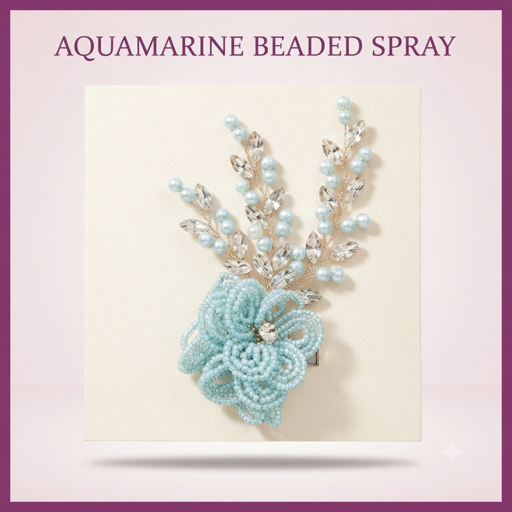 Radiant Artisan Floral Beaded & Crystal trending Hair accessories