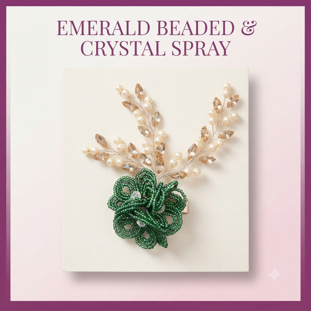 Radiant Artisan Floral Beaded & Crystal trending Hair accessories