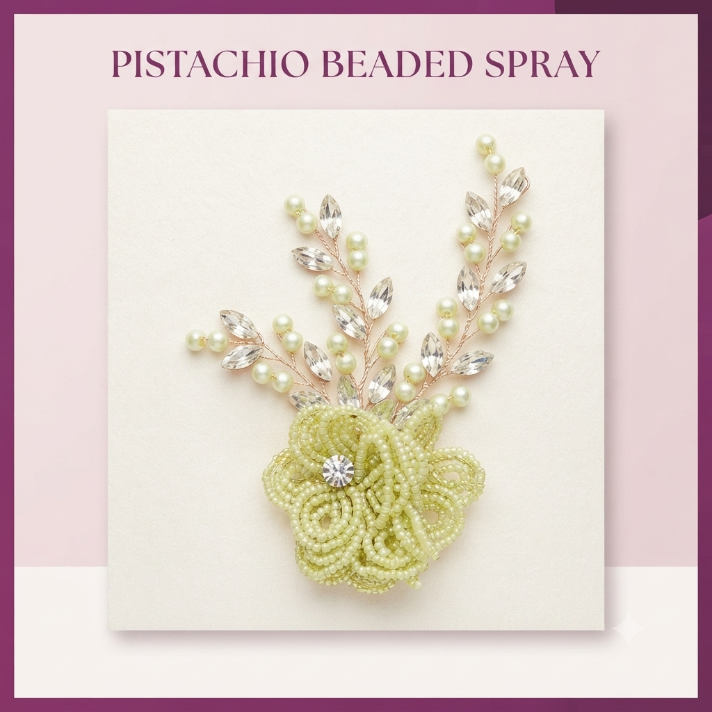 Radiant Artisan Floral Beaded & Crystal trending Hair accessories