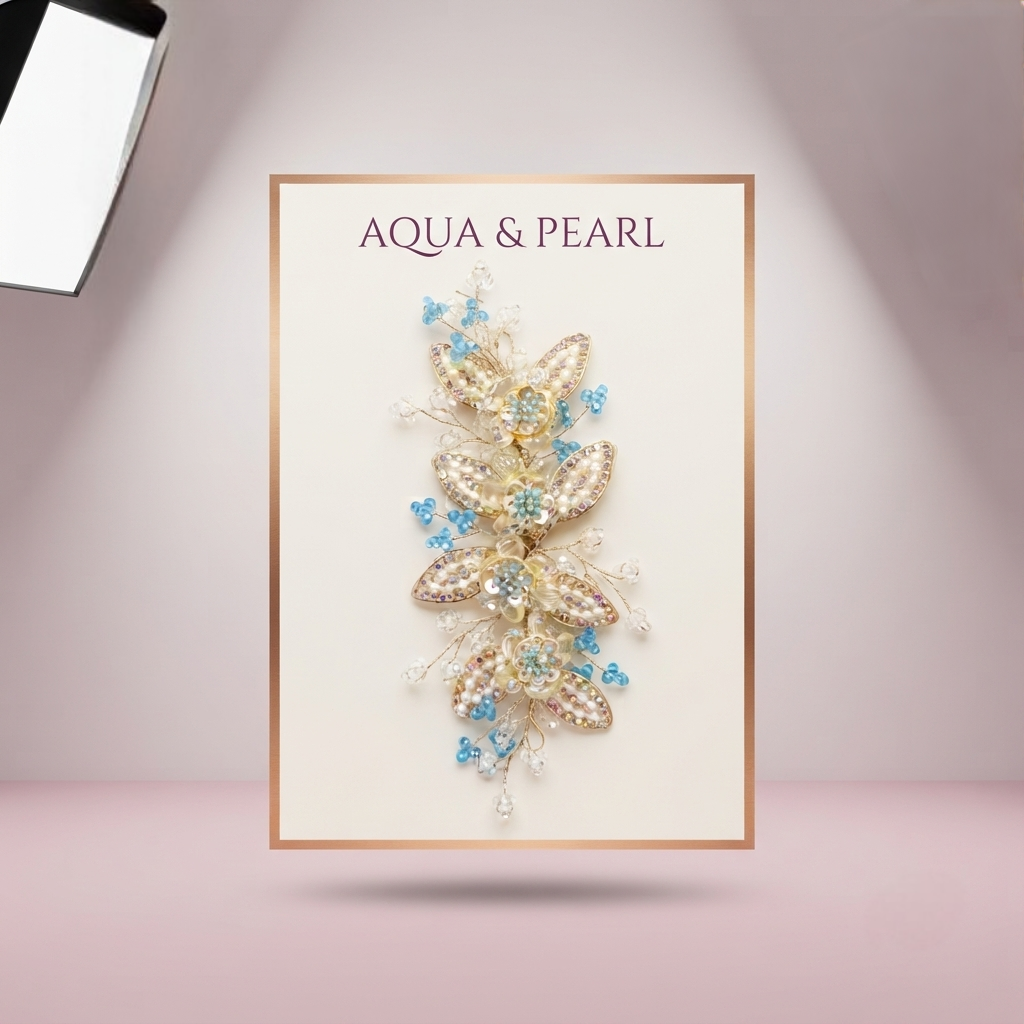 Hair veni Ethereal Blossom Crystal & Pearl Hair Vine