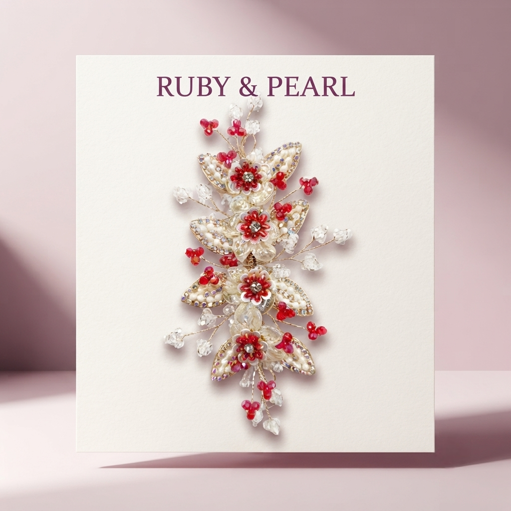 Hair veni Ethereal Blossom Crystal & Pearl Hair Vine