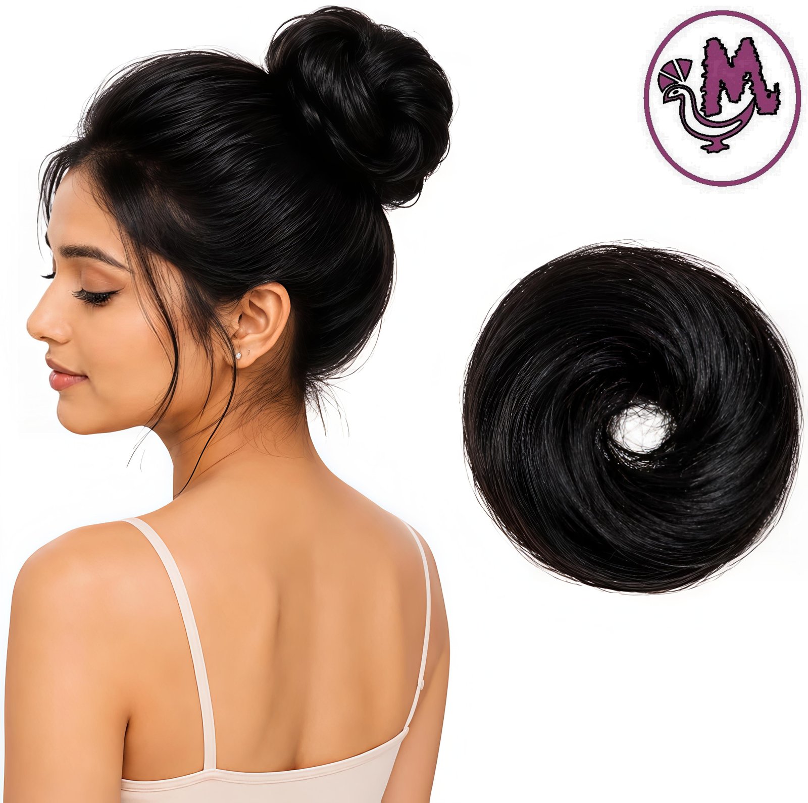 Hair scrunchies for messy hair bun