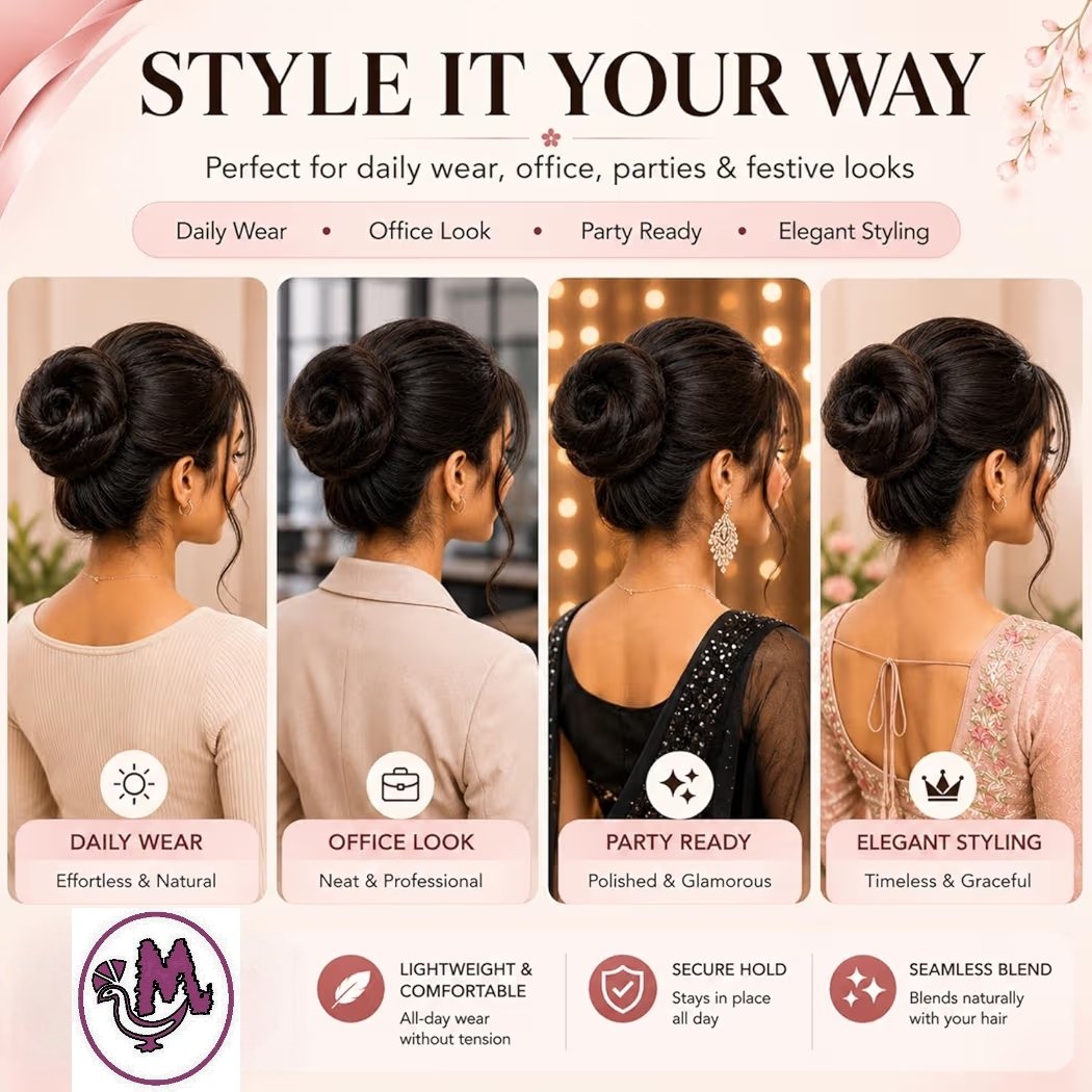 Hair scrunchies for messy hair bun