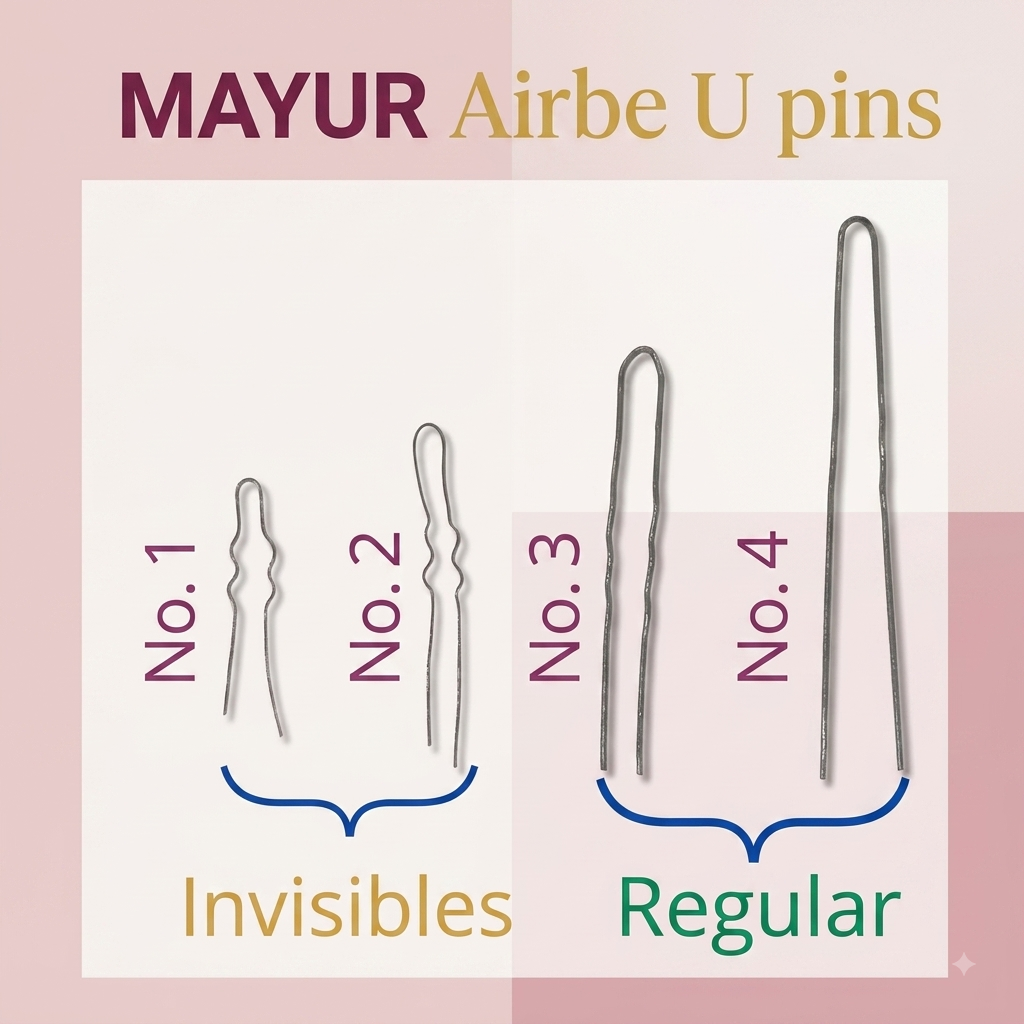 Mayur Airbe U-Pins – Professional Salon Grade (Invisible & Regular Series)