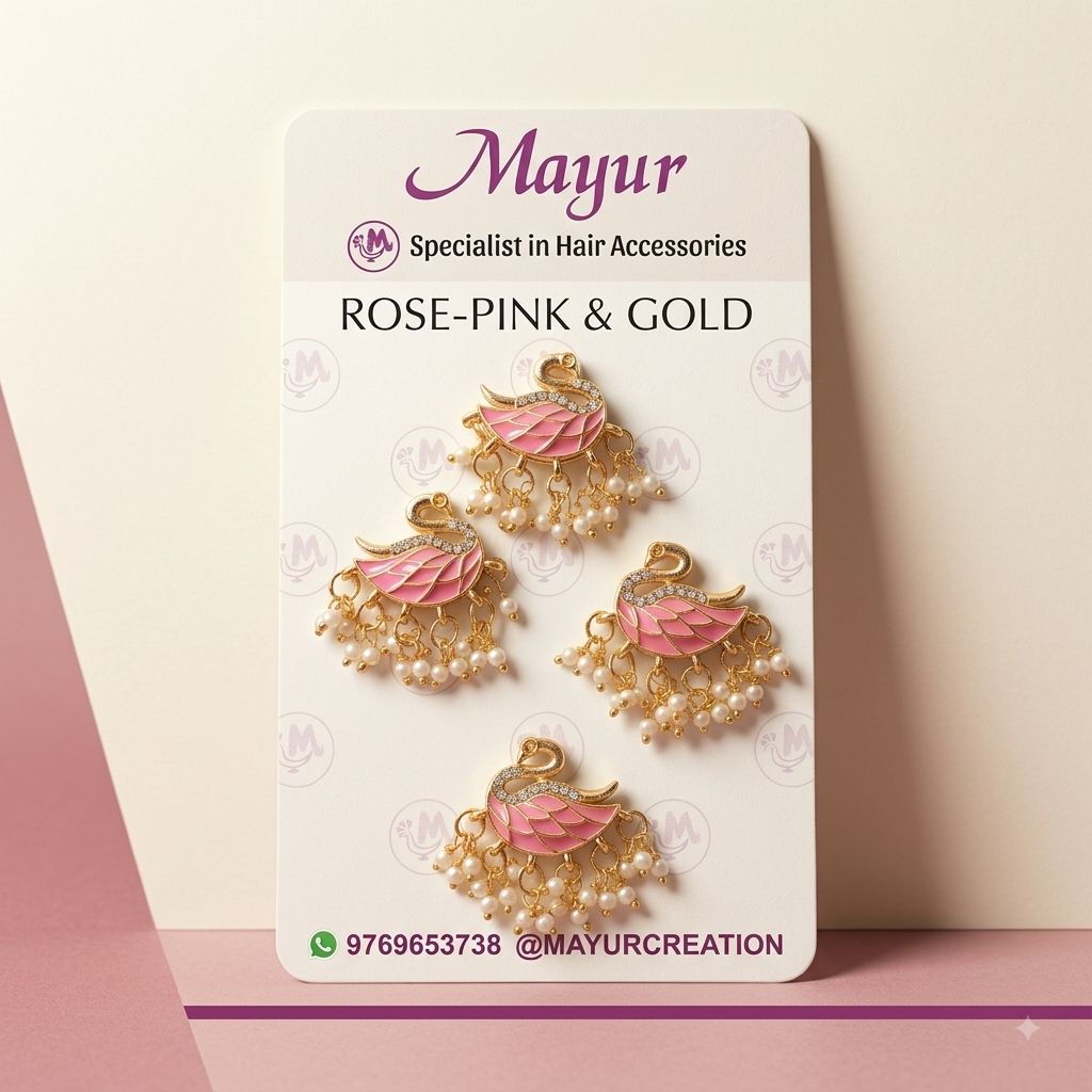 Swan Elegance Pearl Drop Hair Accessories (Pack of 4)