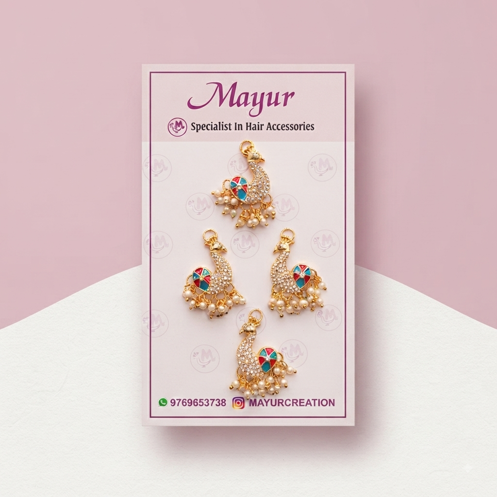 Elegant Peacock Motif hair accessories