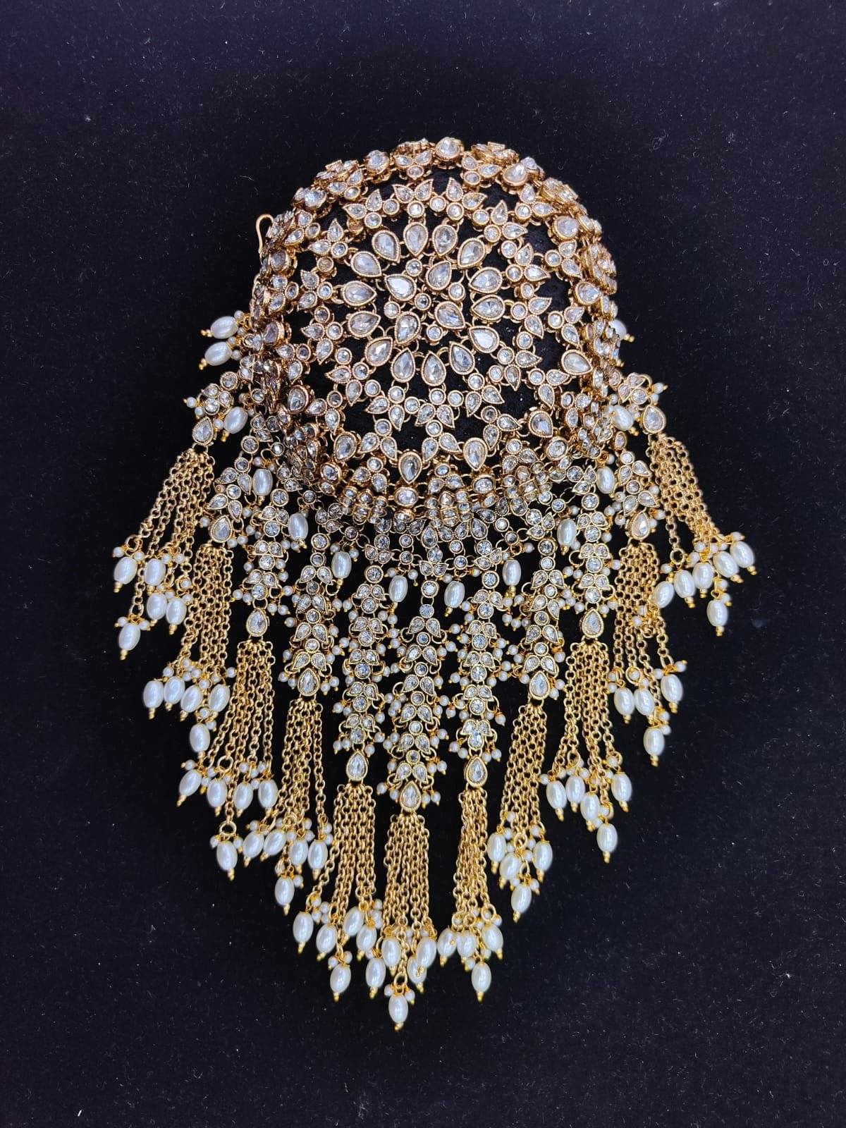 Maharani Heritage Kundan & Pearl Waterfall Bridal Juda Cage