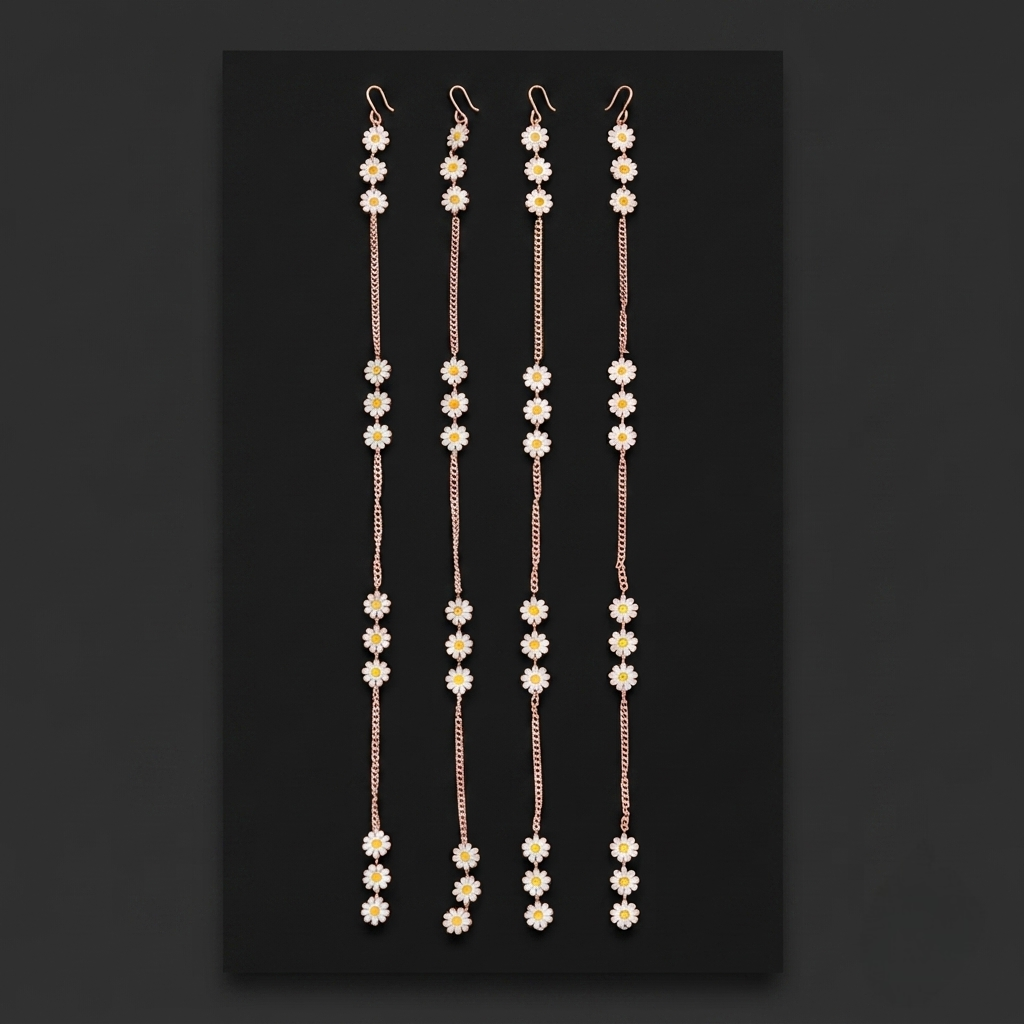 Bohemian Daisy Cascade Hair Chains
