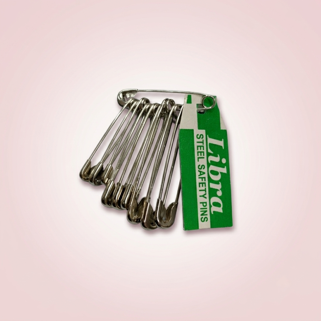 Libra Pro-Grip Steel Safety Pins – Heavy-Duty Bridal & Salon Precision Series