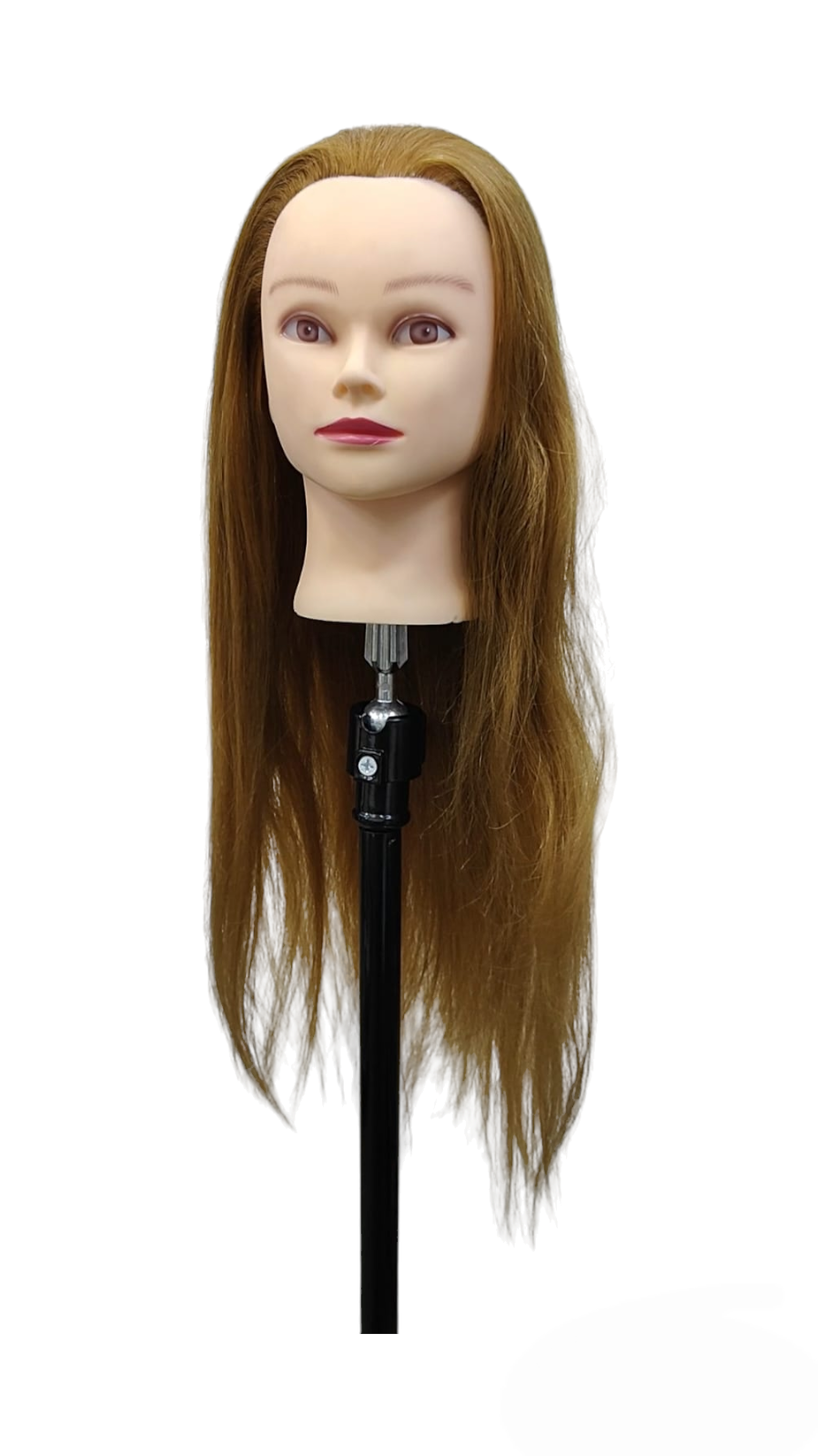 KRYSTYNA – Professional 80/20 Hair Styling & Cutting Practice Mannequin Head (28 Inches Copper Blonde, Textured Hair)