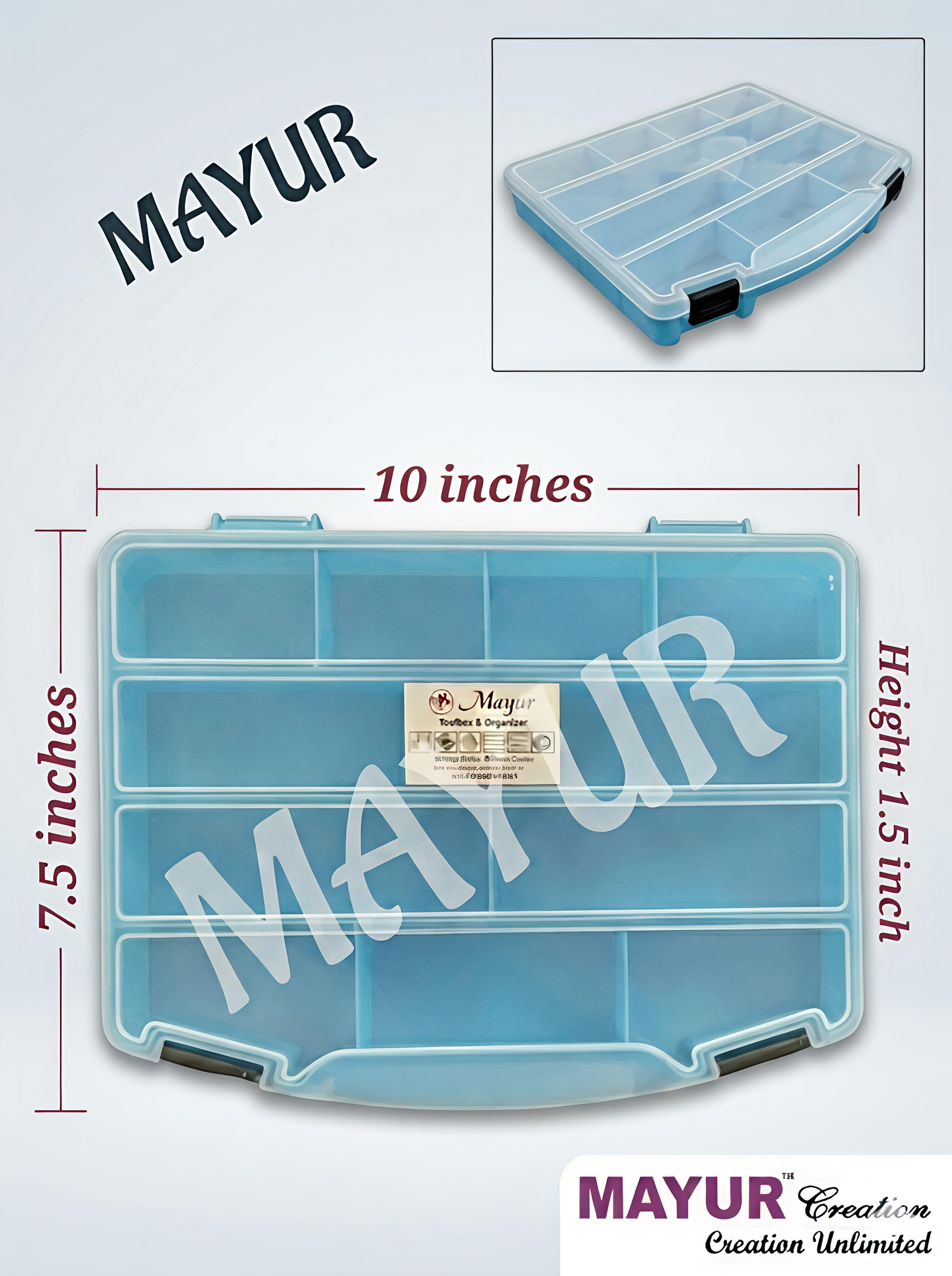 Pro-Stylist Multi-Compartment Hair Tool & Pin Organizer Vanity Box